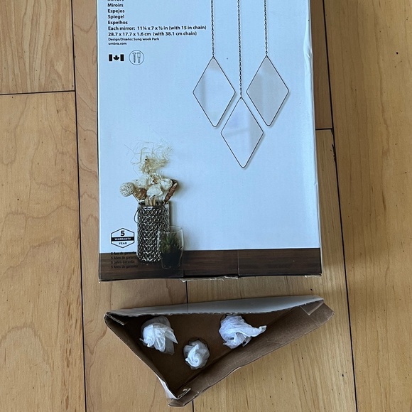 UMBRA. Dima. 3 Mirror Set.  Black. - Picture 9 of 11